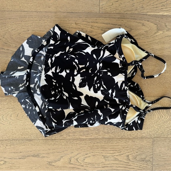 Magicsuit Tankini Floral Black White Size 8 $118 - Picture 3 of 3